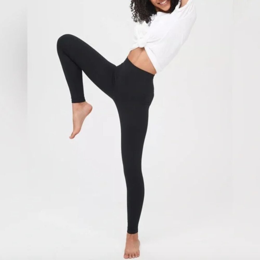 Black Aerie Leggings Chill Play Move
